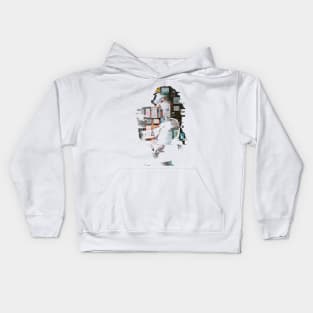 Boxing gloves and beautiful woman Kids Hoodie